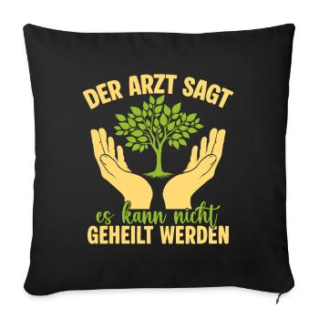 Le taux des travailleurs sociaux ne peut pas être guéri - Housse de coussin décorative 45 x 45 cm - noir - Devant