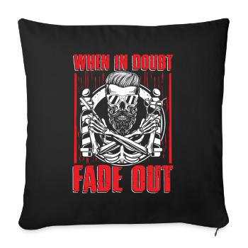 Graphique de fondu du crâne - Housse de coussin décorative 45 x 45 cm - noir - Devant