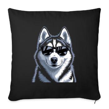 Husky - Sofakissenbezug 45 x 45 cm - Schwarz - Vorne