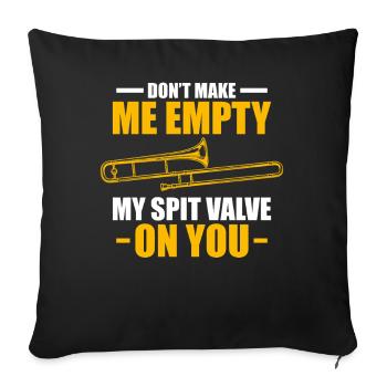 Spit Valve Trombone Trombone Player Trombonist - Sofa pillowcase 17,3'' x 17,3'' (45 x 45 cm) - black - Front