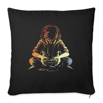 Joueur - Housse de coussin décorative 45 x 45 cm - noir - Devant