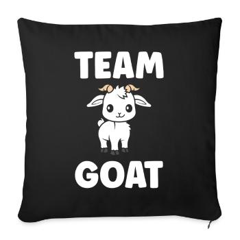 Team Goat Illustration Mignon - Housse de coussin décorative 45 x 45 cm - noir - Devant