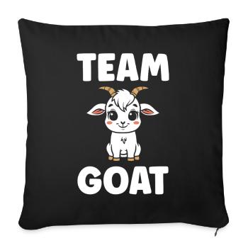 Team Goat Goat Cartoon - Sofa pillowcase 17,3'' x 17,3'' (45 x 45 cm) - black - Front