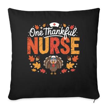 Grateful caregiver turkey - Sofa pillowcase 17,3'' x 17,3'' (45 x 45 cm) - black - Front