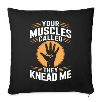 Masseuse Sayings Massage Funny Masseur Gift - Sofa pillowcase 17,3'' x 17,3'' (45 x 45 cm) - black - Front
