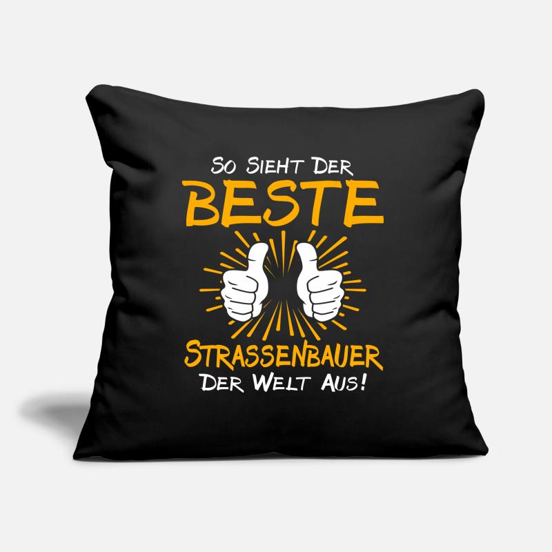 Idée cadeau pour constructeur de routes Housse de coussin décorative 45 x 45 cm