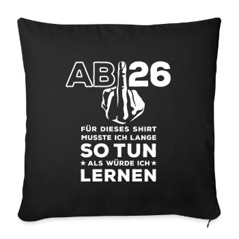 Abitur 2026 - J’ai dû étudier longtemps - Housse de coussin décorative 45 x 45 cm - noir - Devant