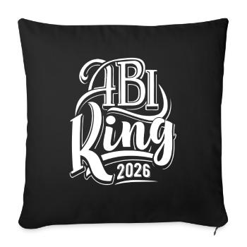 Abi King 2026 - Abitur - Spruch - Sofa pillowcase 17,3'' x 17,3'' (45 x 45 cm) - black - Front