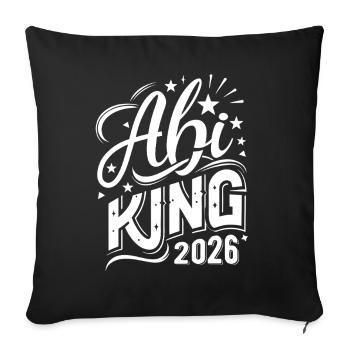 Abi King 2026 - Abitur - Spruch - Sofa pillowcase 17,3'' x 17,3'' (45 x 45 cm) - black - Front