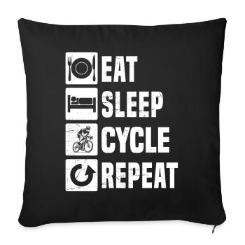 Compact road bike design for road bike - Sofa pillowcase 17,3'' x 17,3'' (45 x 45 cm) - black - Front