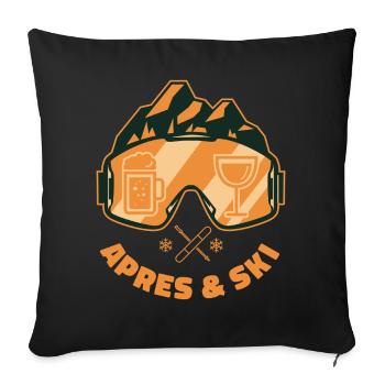 Après & Ski Team Party Outfit - Sofa pillowcase 17,3'' x 17,3'' (45 x 45 cm) - black - Front
