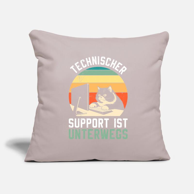 Computer TECHNICAL SUPPORT IS FUN ON THE GO Sofa pillowcase 17,3'' x 17,3'' (45 x 45 cm)
