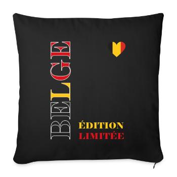 Belgium Limited Edition Graphic - Sofa pillowcase 17,3'' x 17,3'' (45 x 45 cm) - black - Front