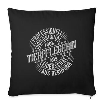 Animal keeper - Sofa pillowcase 17,3'' x 17,3'' (45 x 45 cm) - black - Front