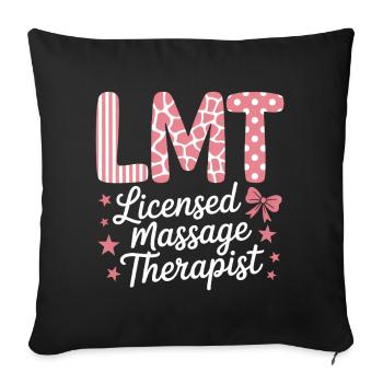 Masseuse Sayings Massage Funny Masseur Gift - Sofa pillowcase 17,3'' x 17,3'' (45 x 45 cm) - black - Front