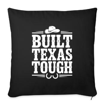 Texas Tough gebaut - Sofakissenbezug 45 x 45 cm - Schwarz - Vorne