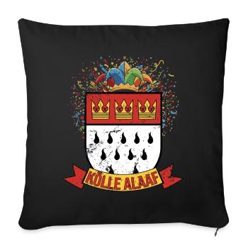 Cologne Alaaf Coat of Arms Confetti - Sofa pillowcase 17,3'' x 17,3'' (45 x 45 cm) - black - Front