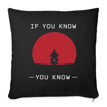 Why we ride motorcycles, - Sofa pillowcase 17,3'' x 17,3'' (45 x 45 cm) - black - Front