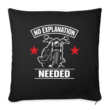 Why we ride motorcycles, - Sofa pillowcase 17,3'' x 17,3'' (45 x 45 cm) - black - Front