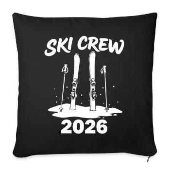 SKI CREW Winterurlaub und Apres Ski Outfit - Sofakissenbezug 45 x 45 cm - Schwarz - Vorne