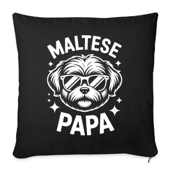 Maltese Sayings Dogs Funny Maltese Gift - Sofa pillowcase 17,3'' x 17,3'' (45 x 45 cm) - black - Front