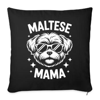 Maltese Sayings Dogs Funny Maltese Gift - Sofa pillowcase 17,3'' x 17,3'' (45 x 45 cm) - black - Front