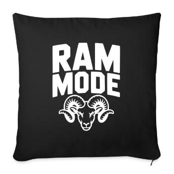 Ram Mode - Housse de coussin décorative 45 x 45 cm - noir - Devant