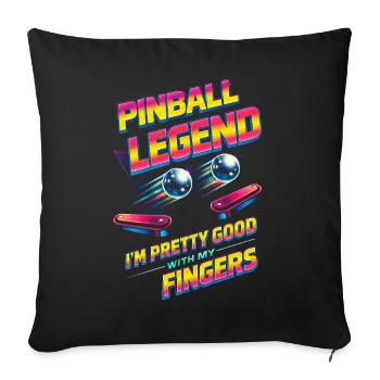 Pinball Legend Pinball Player - Sofa pillowcase 17,3'' x 17,3'' (45 x 45 cm) - black - Front