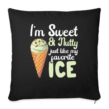 Chocolate Cream Lover Fresh Mint Chocolate - Sofa pillowcase 17,3'' x 17,3'' (45 x 45 cm) - black - Front