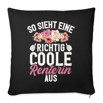 Voilà à quoi ressemble un retraité vraiment cool de Grand-mère - Housse de coussin décorative 45 x 45 cm - noir - Devant