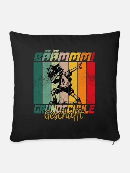 Tschüss Grundschule Abschluss Schule - Sofakissenbezug 45 x 45 cm - Schwarz