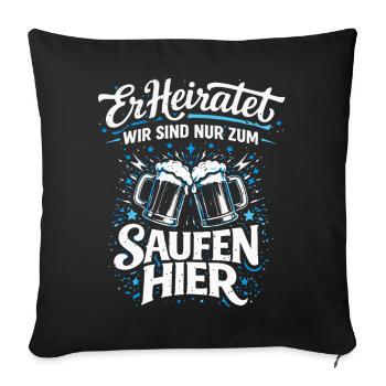 Bachelor Party T-Shirt Bachelor Party Men Rumble - Sofa pillowcase 17,3'' x 17,3'' (45 x 45 cm) - black - Front