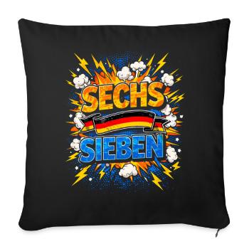 SIX SEVEN Germany Fan Comic - Sofa pillowcase 17,3'' x 17,3'' (45 x 45 cm) - black - Front