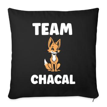 jackal - Sofa pillowcase 17,3'' x 17,3'' (45 x 45 cm) - black - Front