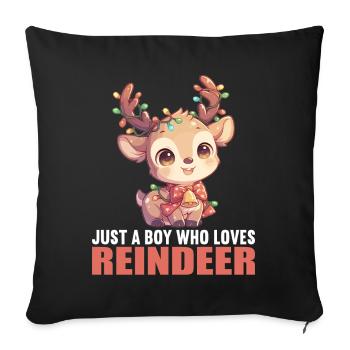Renne Renne - Housse de coussin décorative 45 x 45 cm - noir - Devant