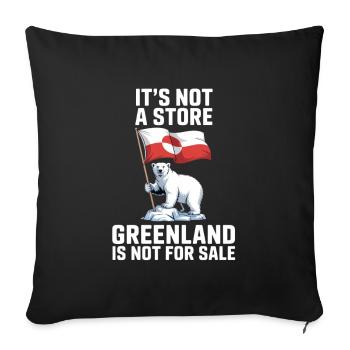 Le Groenland n’est pas à vendre - Housse de coussin décorative 45 x 45 cm - noir - Devant