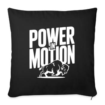 Puissance en mouvement - Housse de coussin décorative 45 x 45 cm - noir - Devant
