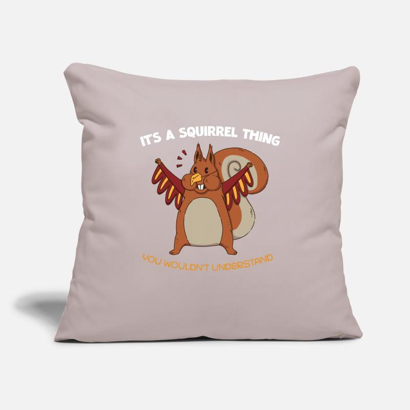 Winged Squirrel Saying Sofa pillowcase 17,3'' x 17,3'' (45 x 45 cm)