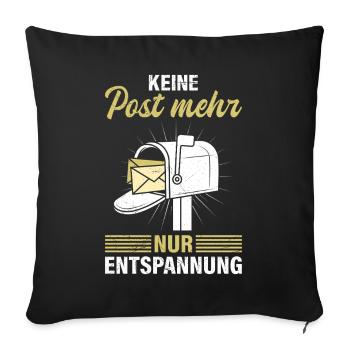 Postmen NO MORE MAIL JUST RELAXATION - Sofa pillowcase 17,3'' x 17,3'' (45 x 45 cm) - black - Front