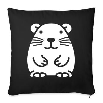 wombat - Housse de coussin décorative 45 x 45 cm - noir - Devant