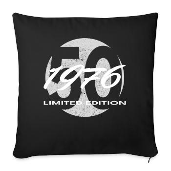 50th Birthday 1976 Gift for Men and Women - Sofa pillowcase 17,3'' x 17,3'' (45 x 45 cm) - black - Front