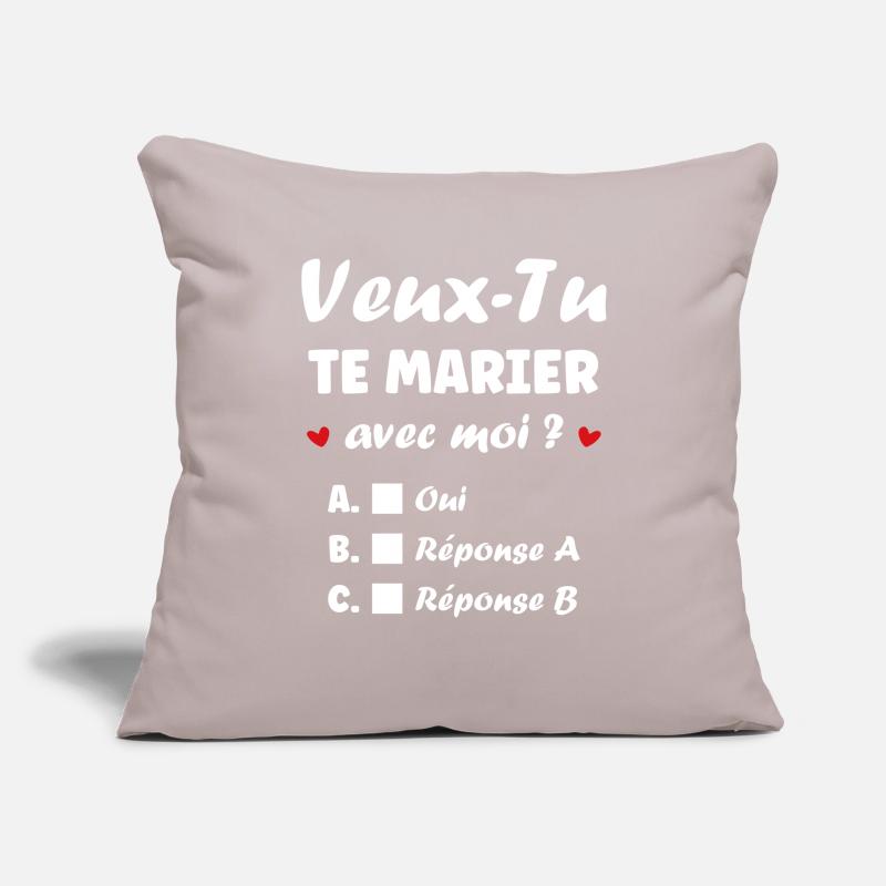 Interactive Wedding Proposal Sofa pillowcase 17,3'' x 17,3'' (45 x 45 cm)