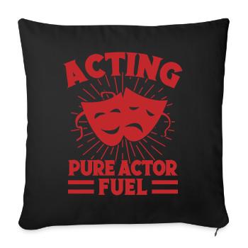 Théâtre musical Acteur pur Théâtre carburant - Housse de coussin décorative 45 x 45 cm - noir - Devant