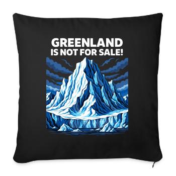 Greenland Is Not For Sale - Sofa pillowcase 17,3'' x 17,3'' (45 x 45 cm) - black - Front