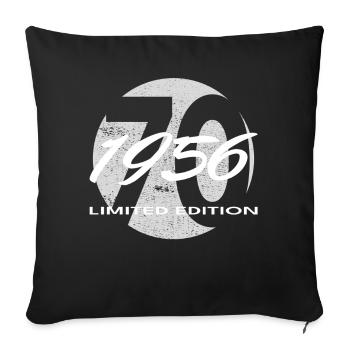 70th Birthday 1956 Gift for Men and Women - Sofa pillowcase 17,3'' x 17,3'' (45 x 45 cm) - black - Front