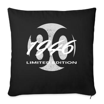 80th Birthday 1946 Gift for Men and Women - Sofa pillowcase 17,3'' x 17,3'' (45 x 45 cm) - black - Front