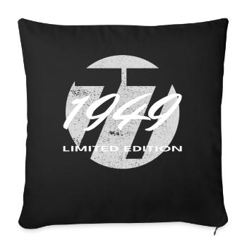 77th Birthday 1949 Gift for Men and Women - Sofa pillowcase 17,3'' x 17,3'' (45 x 45 cm) - black - Front