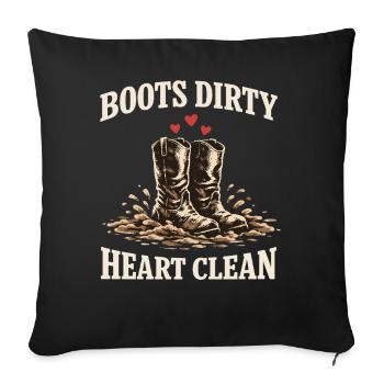 Horse People Equestrian Identity Barn - Sofakissenbezug 45 x 45 cm - Schwarz - Vorne