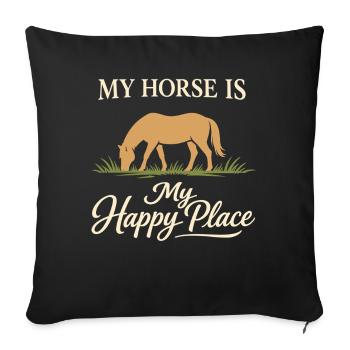 Horse People Equestrian Identity Barn - Sofakissenbezug 45 x 45 cm - Schwarz - Vorne