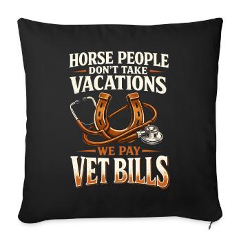 Horse People Equestrian Identity Barn - Sofakissenbezug 45 x 45 cm - Schwarz - Vorne
